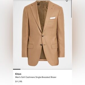 Kiton Napoli Men’s Blazer / Suit Jacket – Italian 61 (US 51–52R) – Luxury Italy